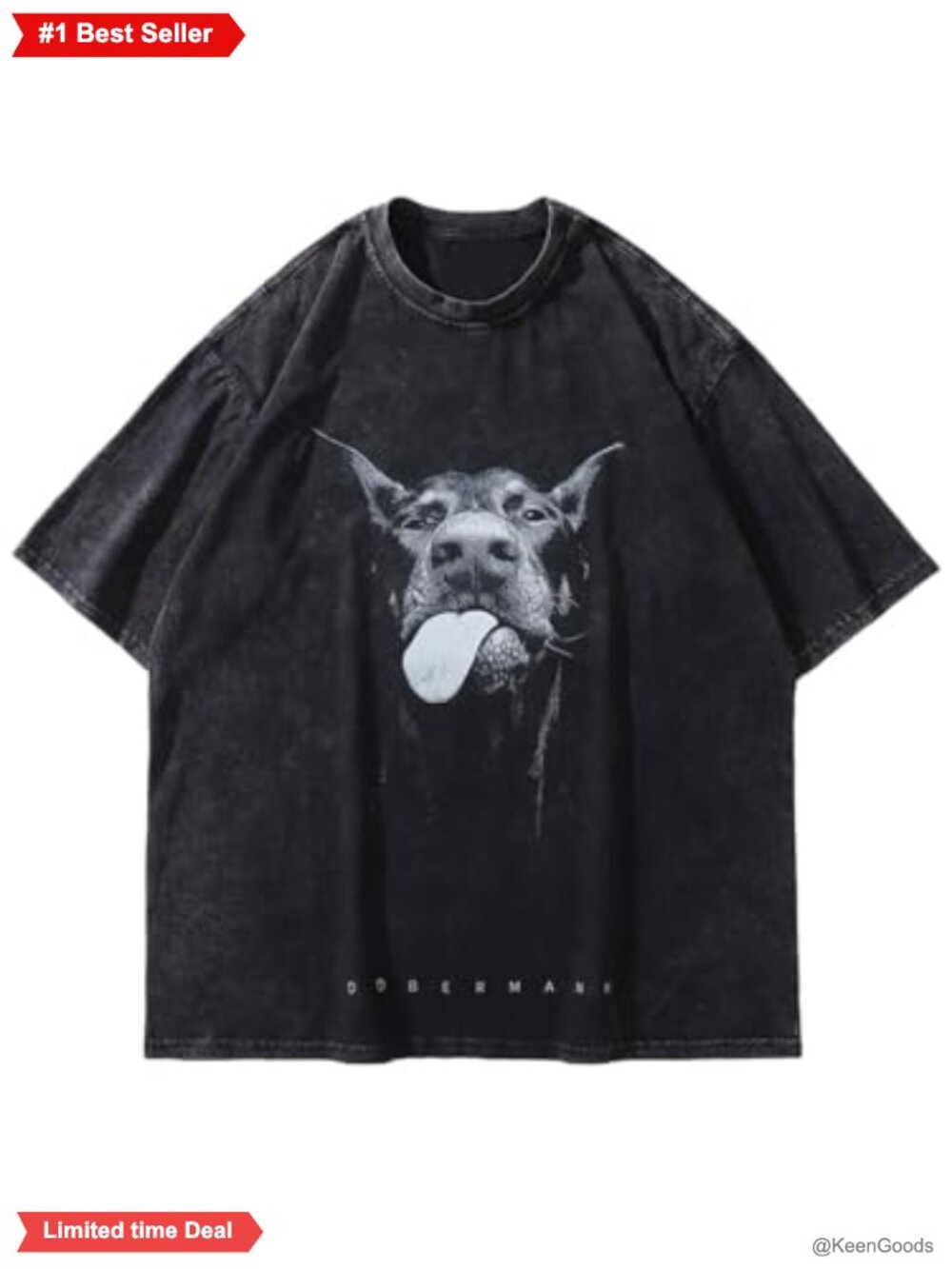 Laixton Men's Graphic Tee Oversized Cotton Short Sleeve Vintage Streetwear Top